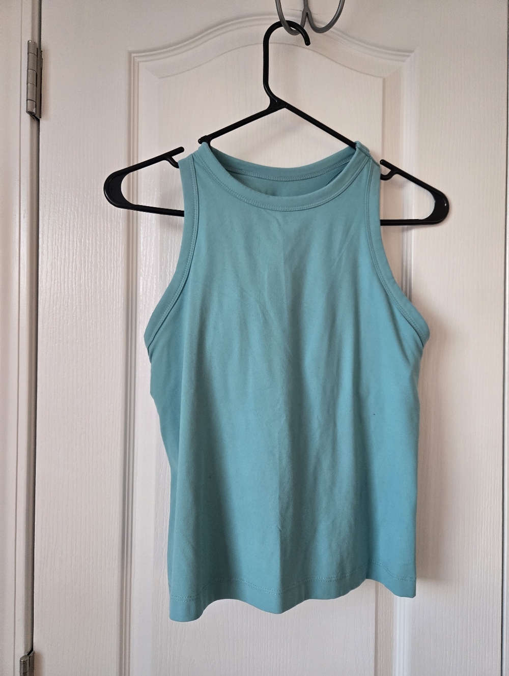 Rae Mode Sleeveless High-Neck Tank Top in Aqua Blue Sz Large